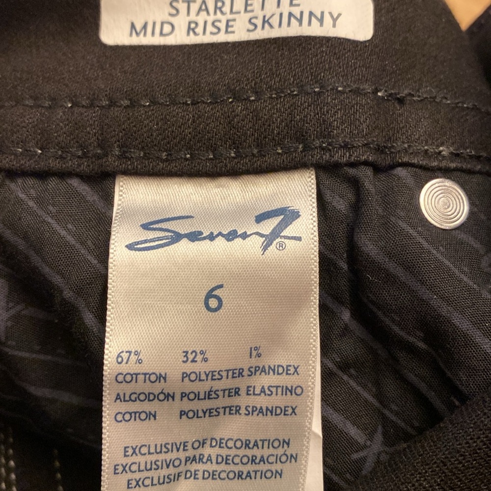Seven7 Starlette Skinny Mid Rise Women’s Black Jeans NWT - Picture 5 of 5